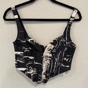 White fox corset top